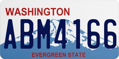 WA license plate ABM4166