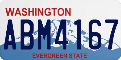 WA license plate ABM4167