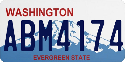 WA license plate ABM4174