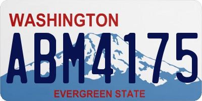 WA license plate ABM4175