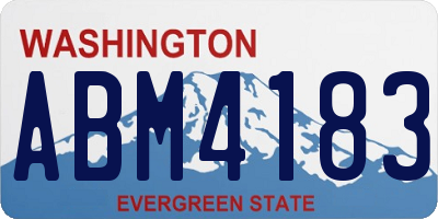 WA license plate ABM4183