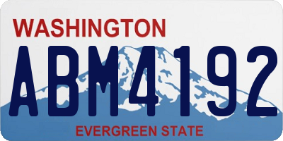 WA license plate ABM4192