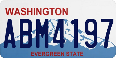WA license plate ABM4197
