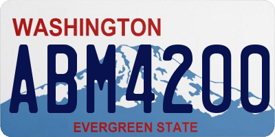 WA license plate ABM4200