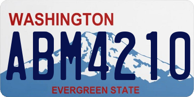 WA license plate ABM4210