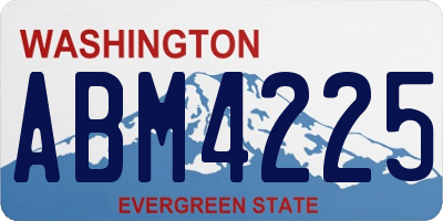 WA license plate ABM4225