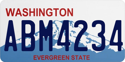 WA license plate ABM4234