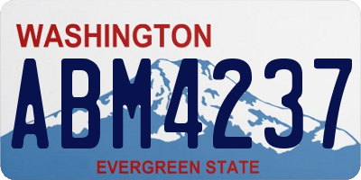 WA license plate ABM4237