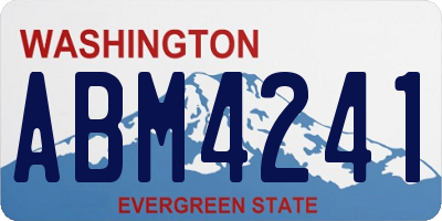 WA license plate ABM4241