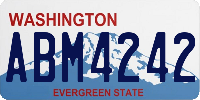 WA license plate ABM4242