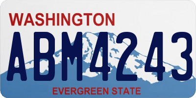 WA license plate ABM4243