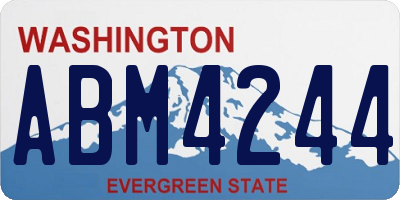 WA license plate ABM4244