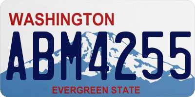 WA license plate ABM4255