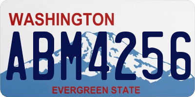 WA license plate ABM4256