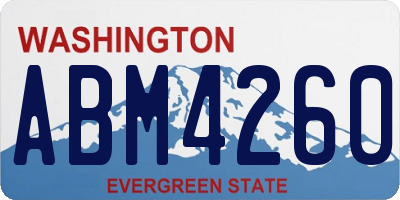 WA license plate ABM4260