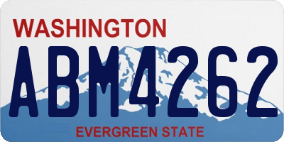 WA license plate ABM4262