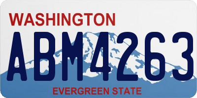 WA license plate ABM4263