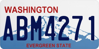 WA license plate ABM4271
