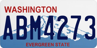 WA license plate ABM4273