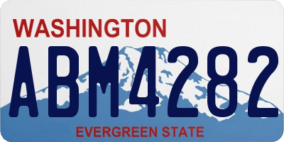 WA license plate ABM4282