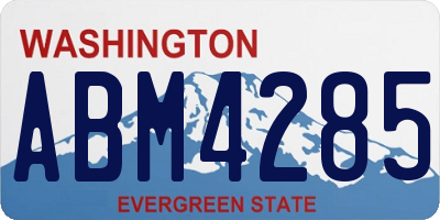 WA license plate ABM4285