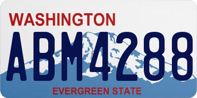 WA license plate ABM4288