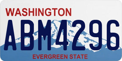 WA license plate ABM4296