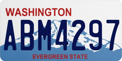 WA license plate ABM4297