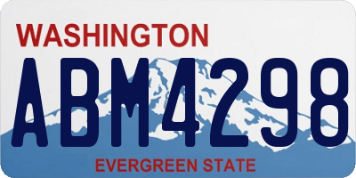 WA license plate ABM4298