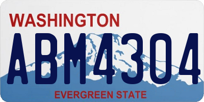 WA license plate ABM4304