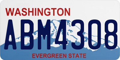 WA license plate ABM4308