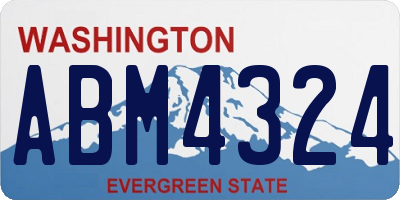 WA license plate ABM4324