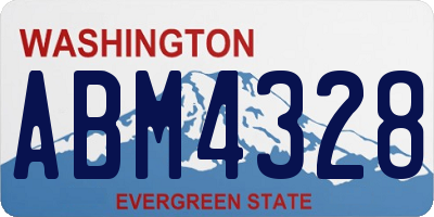 WA license plate ABM4328