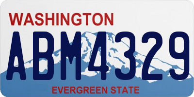 WA license plate ABM4329
