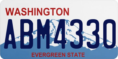WA license plate ABM4330
