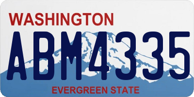 WA license plate ABM4335