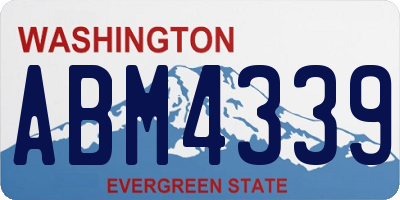 WA license plate ABM4339