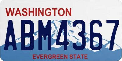 WA license plate ABM4367