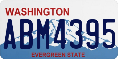 WA license plate ABM4395