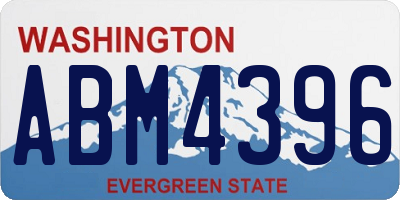 WA license plate ABM4396