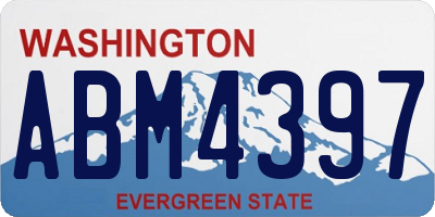 WA license plate ABM4397