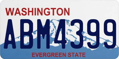 WA license plate ABM4399