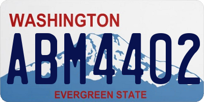 WA license plate ABM4402