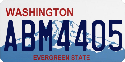 WA license plate ABM4405