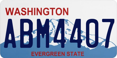 WA license plate ABM4407