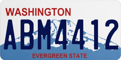 WA license plate ABM4412