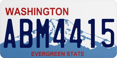 WA license plate ABM4415