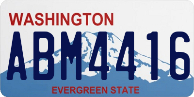 WA license plate ABM4416