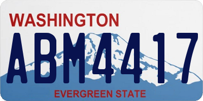 WA license plate ABM4417