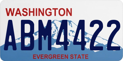 WA license plate ABM4422